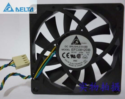 Delta EFC0812DB  8CM 80MM 8015 80*80*15MM 12V 0.5A 4-wire PWM Cooling Fan