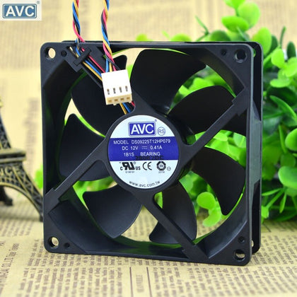 2pcs   AVC DS09225T12HP079 12V 0.41A 9025 4 four-wire PWM CPU Fan Thermostat  AVC