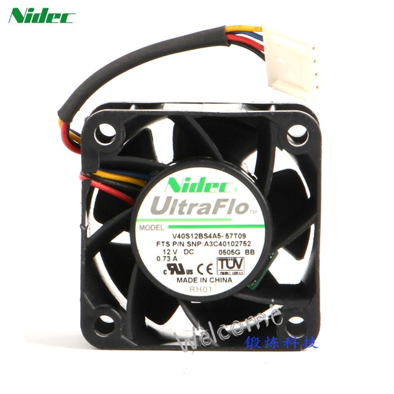 Nidec V40S12BS4A5-57T09 12V 0.73A 4CM 4028 1U Power Cooling Fan