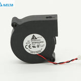 Delta BFB0524HH 24V DC centrifugal blower - original manufacturer label, housing and red black two-wire harness