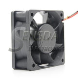 Deep-Frame Axial Fan with Corner Lead Pair — deep side wall, separated flanges and upper-corner leads