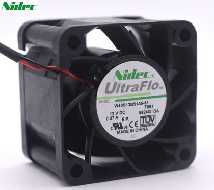 Nidec 4028 12V 0.37A W40S12BS1A5-51 4cm 40mm Axial Server Cooling Fan