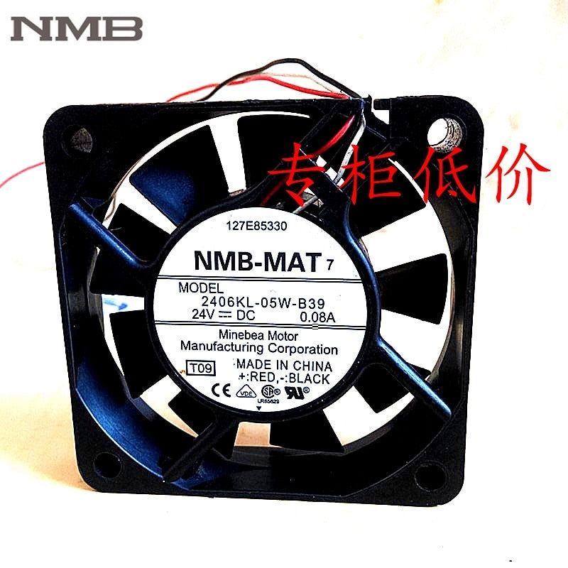 NMB  2406KL-05W-B39 24VDC 60*60*15MM 0.08A   Axial Flow Fan