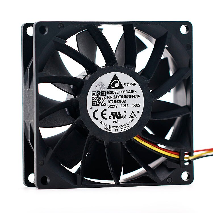 Delta FFB0824HH 8025 24V 0.25A Speed Measuring Double Ball Heat Dissipating Cooling Fan