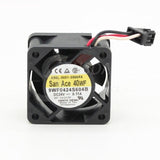 Sanyo Denki 9WF0424S604B Cooling Fan — rear label and top-exiting harness
