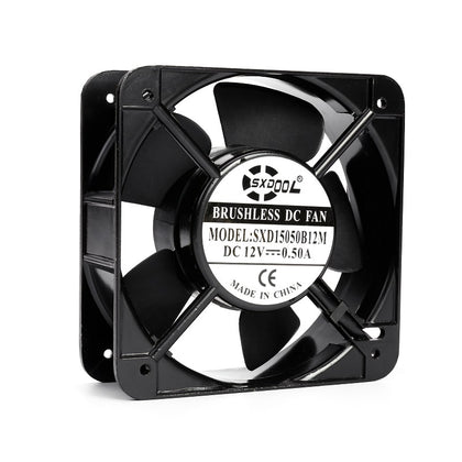 Powerful DC 12V Pwm Fan Strong Air Flow 150mm 15050 150*150*50mm 12V 0.50A  Bitcoin Miner