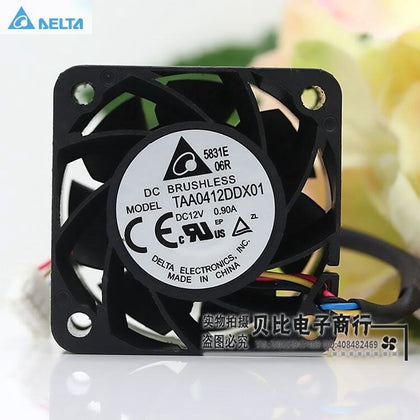 Delta TAA0412DDX01 4020 12V 4CM Four Line 0.9A Ultra Violent Fan  Server