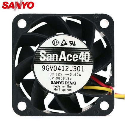 1pcs  Sanyo 4cm 4028 12v 0.6a 9GV0412J301 40x40x28mm 3wire Cooling Fan