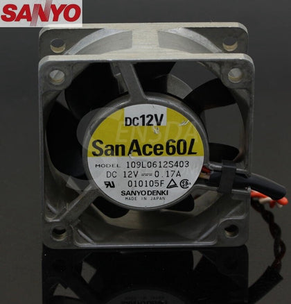 Sanyo 109L0612S403 6025 60mm 6cm DC 12V  Metal Frame Server Inverter Axial Cooling Fans