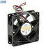 AVC DA08025B48U 80x80x25mm 48V DC 0.14A 4-Wire Axial Cooling Fan