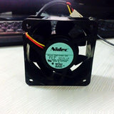 Historical whole labelled rear; Nidec D06T-24SS1 03A, 24V DC 0.18A. Not current-stock proof; verify supplied full option, measured dimensions, harness, connector and pinout.