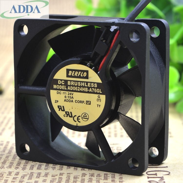 ADDA AD0624HB-A76GL 6025 24V 0.15A 6CM 6cm Waterproof Inverter Cooling Fan