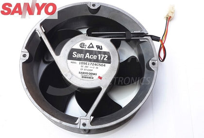 Sanyo Blowers 109E1724C504 1751 17cm 170mm DC 24V 2.3A Full Circle Server Inverter Axial Cooling Fans