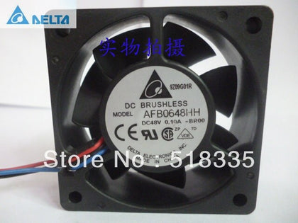 Delta AFB0648HH 6CM 60MM 60*60*25MM 6025 48V 0.10A 3P Speed Server Inverter Cooling Fan