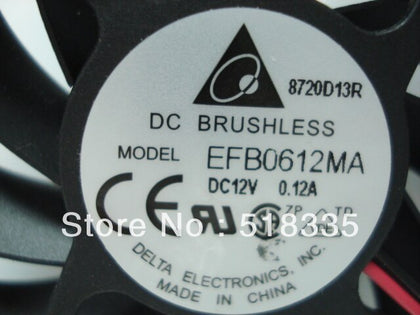 Delta EFB0612MA 12V DC 60x60x10mm Brushless Cooling Fan - product photo 2