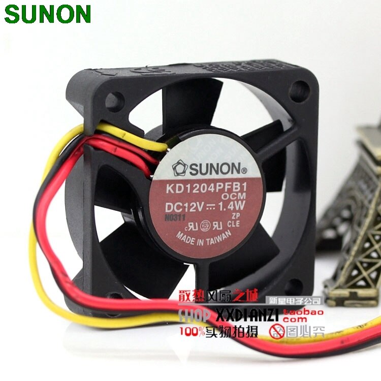 Sunon KD1204PFB1-8 4CM 4010 2V 1.4W Quiet Fan Tachometer