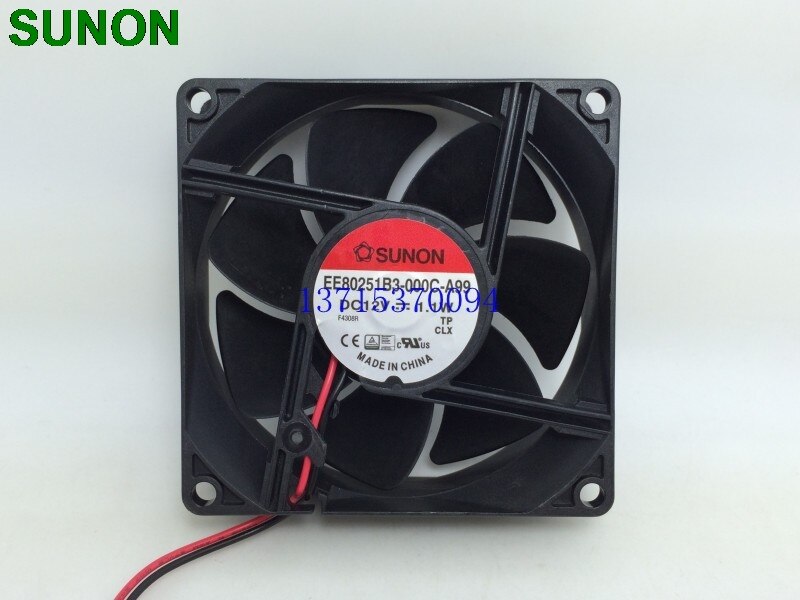 Sunon EE80251B3-000C-A99  8025 80*80*25 Mm 12V 1.1W Power Supply Fan Dual Ball Bearing