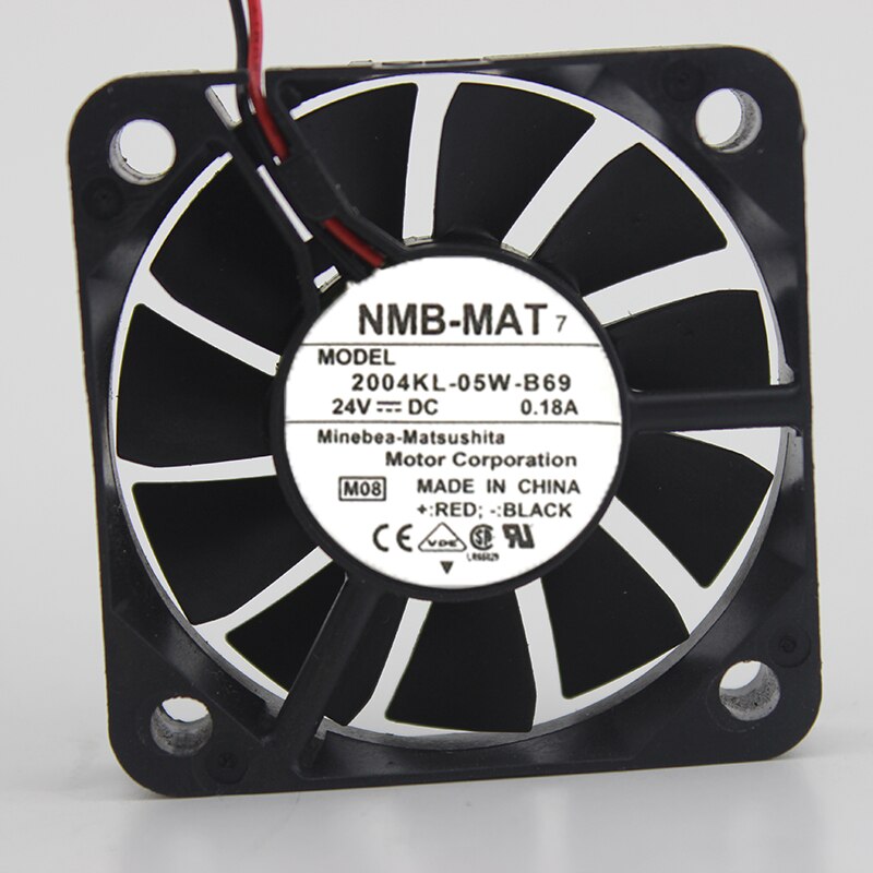 NMB 2004KL-05W-B69 5010 50*50*10mm Slim DC 24V 0.18A 5CM Ball Bearing Server Converter Cooling Fan