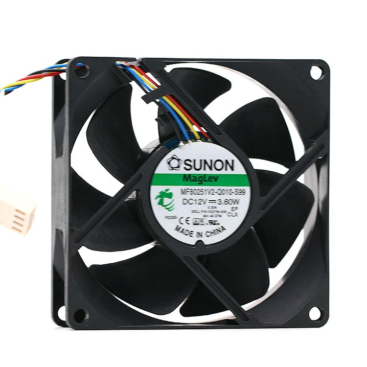 Sunon MF80251V2-Q010-S99 DC 12V 3.60W 4-wire 80x80x25mm Server Square Cooling Fan