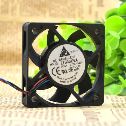 Delta EFB0512LA 5010 DC 12V 0.08A Tach Slim 5cm ultra-thin Axial Cooling Fan