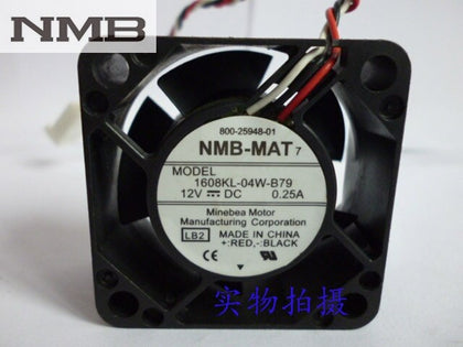 NMB 1608KL-04W-B79 LB2 DC 12V 0.25A Server Cooling Fan  Server Square Fan 3-wire 40x40x20mm