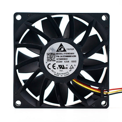 Delta FFB0824HH 8025 24V 0.25A Speed Measuring Double Ball Heat Dissipating Cooling Fan