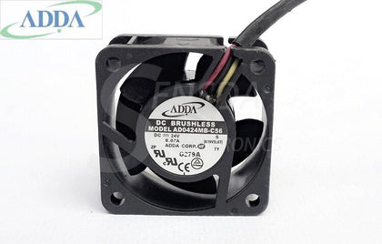 ADDA 4020 AD0424MB-C56 40mm 4cm DC 24V 0.07A 3Wire Server Inverter Axial Cooler Blower Cooling Fans