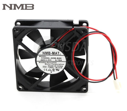 NMB  8025 3108NL-05W-B50 80mm 8cm DC 24V 0.22A 3Wire Server Inverter Axial Cooling Fans