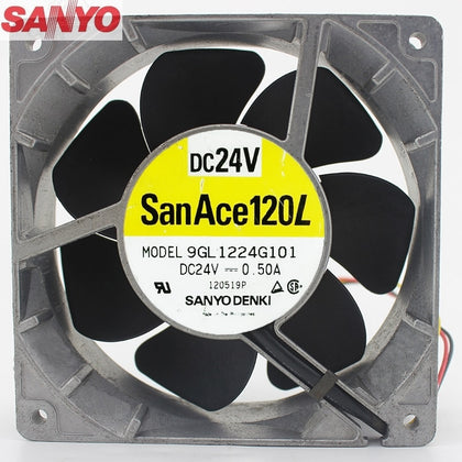 Sanyo 9GL1224G101 12038 24V 0.5A 12cm Cooling Fan Temperature Gale 120*120*38mm