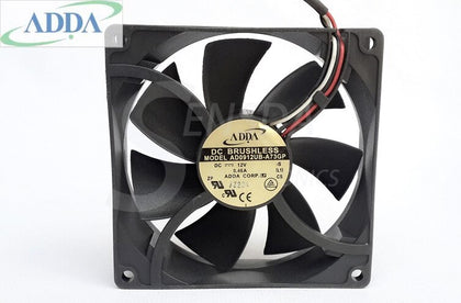 ADDA AD0912UB-A73GP 90mm 92mm DC 12V 0.46A Radiator Server Inverter Industrial Square Cooling Fan 92x92x25mm