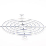 SXDOOL Concentric-Ring Metal Fan Guard — low side view showing ring height above fixing loops