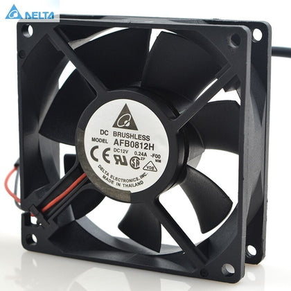 Delta AFB0812H 8cm 8025 12V 0.24A 2wire Double Ball Bearing Fan Pwm 80*80*25mm 50pcs/lot