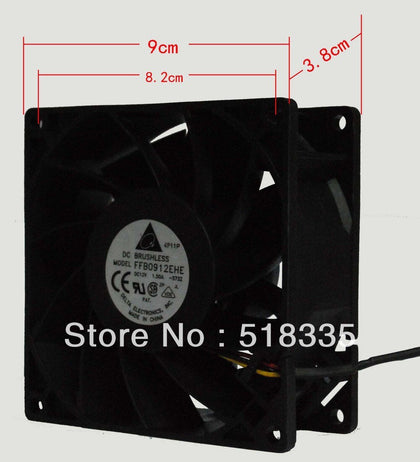 Delta FFB0912EHE 12V DC 92x92x38mm Brushless Cooling Fan - product photo 2