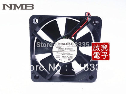 NMB 2406GL-04W-B29 12V 0.072A 3-wire 60x60x15mm Server Inverter Cooling Fan