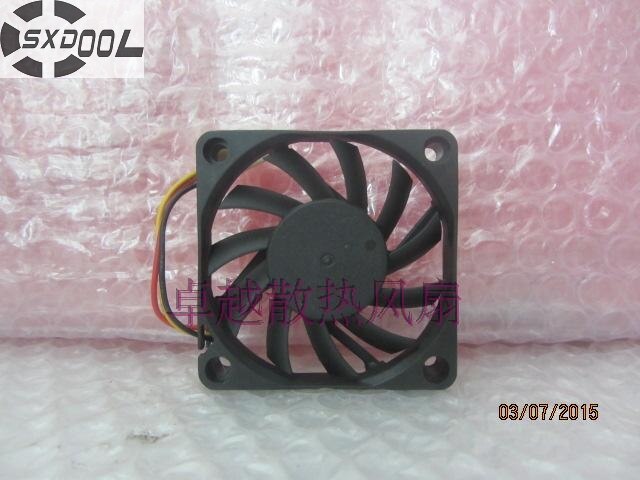 SXDOOL FD1261107B-2F DC 12V 2.88W 3-WIRE 60x10mm Axial Cooling Fan Cooler Industrial