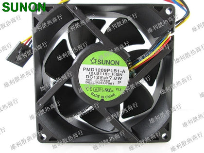 Sunon PMD1209PLB1-A U7581 12V 7.8W 9032 9CM 4-wire Axial Cooling Fan