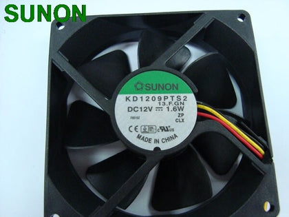 Sunon KD1209PTS2 9225 9CM  9.2*9.2  92 *92 25MM 12V 1.7W 3wire Server Inverter PC Case Cooling Fan