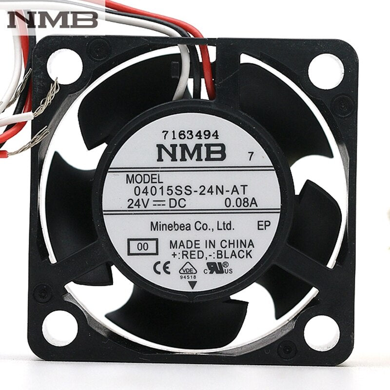 NMB 04015SS-24N-AT-00 40*40*15mm DC24V 7.4 CFM 3-Wire Industrial Cooling Fan