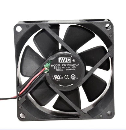 10pcs    AVC C8025s24ua 24v 0.3a Inverter Fan 8cm 8025 80x80x25mm 80mm Server Inverter Blower Cooling Cooler