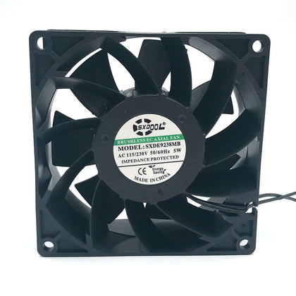 SXDOOL SXDE9238MB rear label showing 115/230V AC, 50/60Hz and 5W