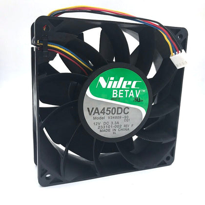 Nidec V34809-90  Bitcoin Miner 120*120*38mm 12V 5200RPM 220CFM Power Ful Fan Replace TFC1212DE