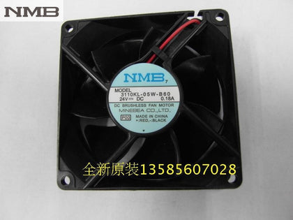 NMB 3110KL-05W-B60 8025 24V 0.18A DC Brushless Axial Fan