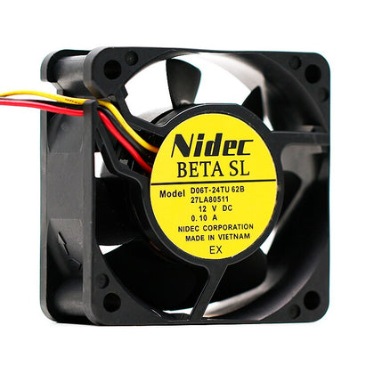 Nidec D06T-24TU 62B 6cm 6025 24V 0.1A  27LA80511 45BH7 3WIRE Cooling Fan 60*60*25MM