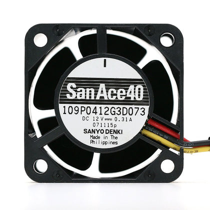 Sanyo 109P0412G3D073 12V DC 40x40x28mm Brushless Cooling Fan - product photo 2