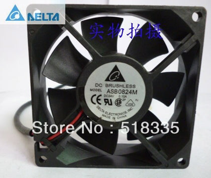 Delta ASB0824M 8CM 80MM  8025  80*80*25MM 24V 0.10A 2-wire Inverter Cooling Fan Server Inverter Cooling Fan