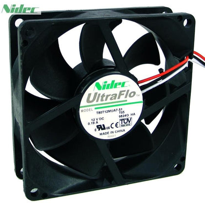 Nidec T80T12MUA7-51 12V 0.19A 8025 8cm 8*8cm 80*80*25mm 3-pin Silent Fan Chassis Cooling Fan