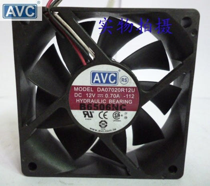 AVC DA07020R12U Server Square Fan DC 12V 0.7A 70x70x20mm 7020 70x70x20mm 7cm Cooling Fan