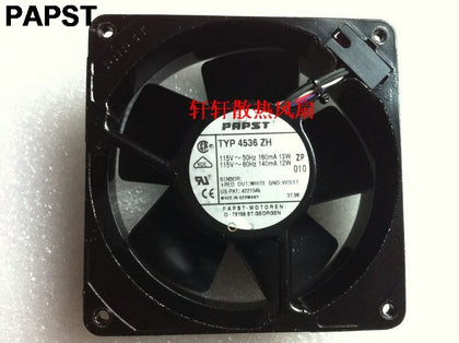 PAPST Typ 4536 Zh 12038 119x119x38 Mm 115V 50/60HZ 13/12W All Full Metal High Tempreture Cooling Fan