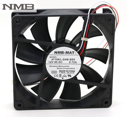 NMB  4710KL-04W-B59 12V 0.72A 12025 120*120*25MM 3 Line To Stop  Alarm Fan