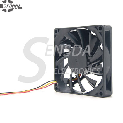 SXDOOL DF0801512RFUN DC 12V 0.34A 4.08W 8015 8cm 80*80*15 Mm   3 Wires  Chassis CPU Cooling Fan